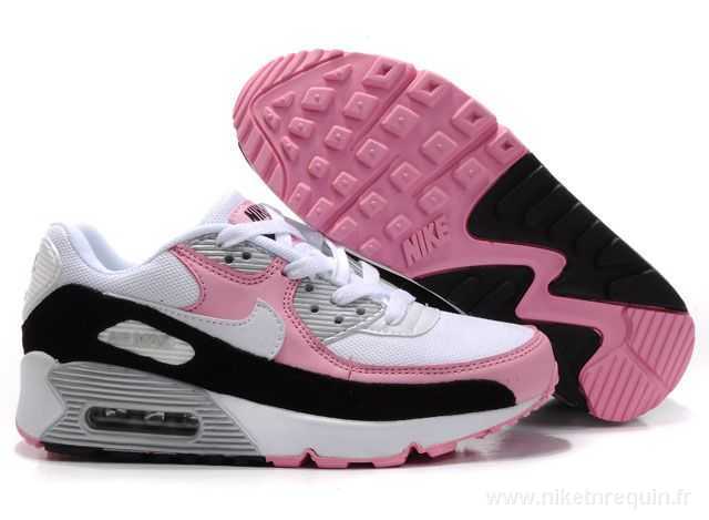 Roses Blanches Et Noires Chaussures Nike Air Max 90 -1